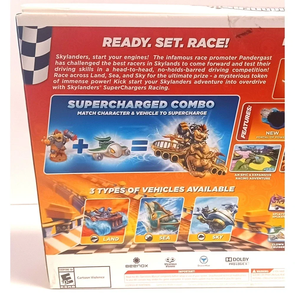 Skylanders SuperChargers Racing Starter Pack Wii NEW SEALED Bowser Amiibo Game